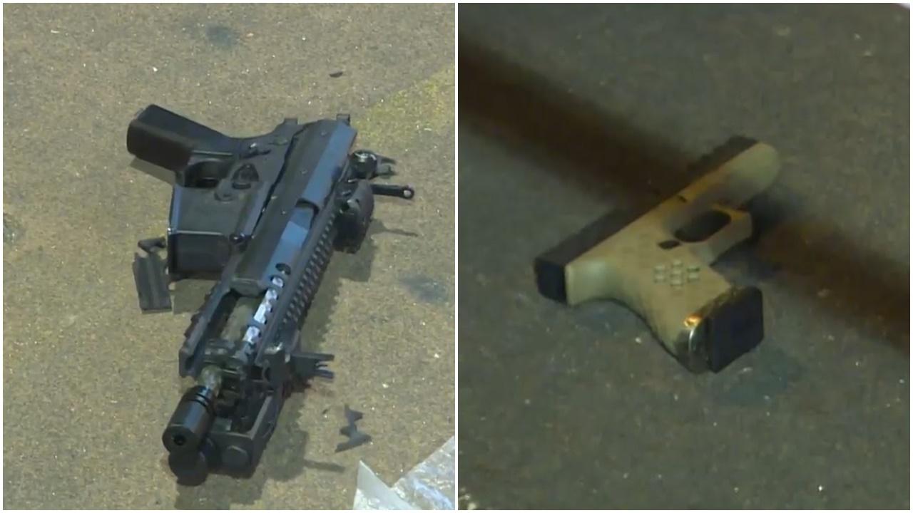 油麻地男子車上遭氣槍掃射，浴血逃至便利店求救。(電視截圖)