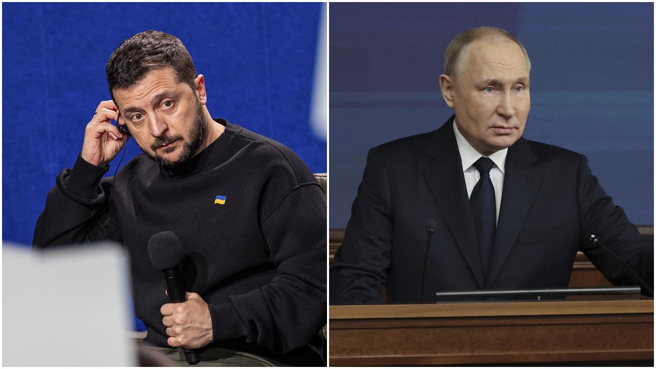 澤連斯基：軍方建議徵兵50萬，普京：不會放棄軍事行動。(AP)