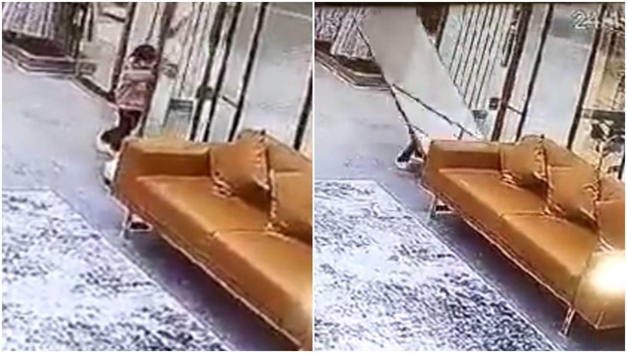 3歲女童商場獨自遊玩，意外整跌大玻璃鏡慘遭砸死。(X)