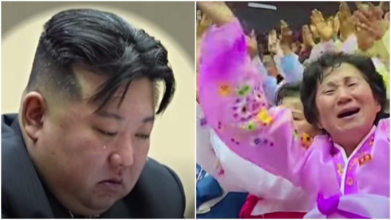 金正恩哭了！憂北韓婦生育率過低淌下男兒淚。(YouTube)