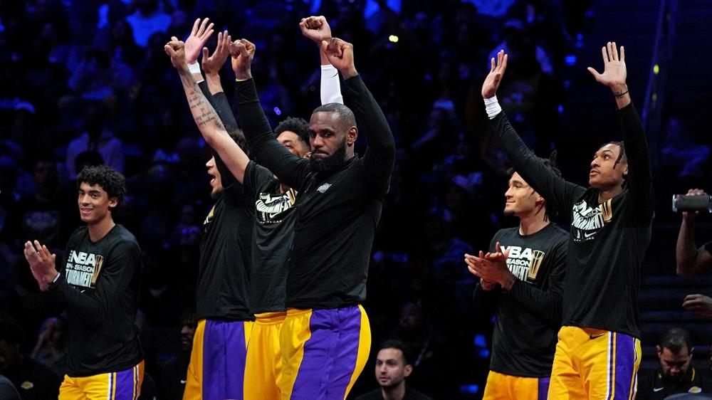 湖人打入季中錦標賽決賽。(路透社)