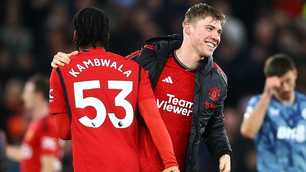 海倫為曼聯取得首個聯賽入球。(路透社)