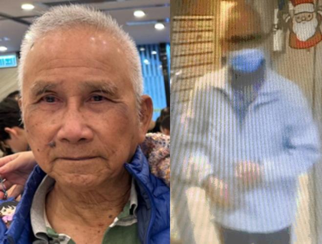 尋人｜79歲老翁霍漢南離開屯門龍門路住所後失蹤，家屬報警