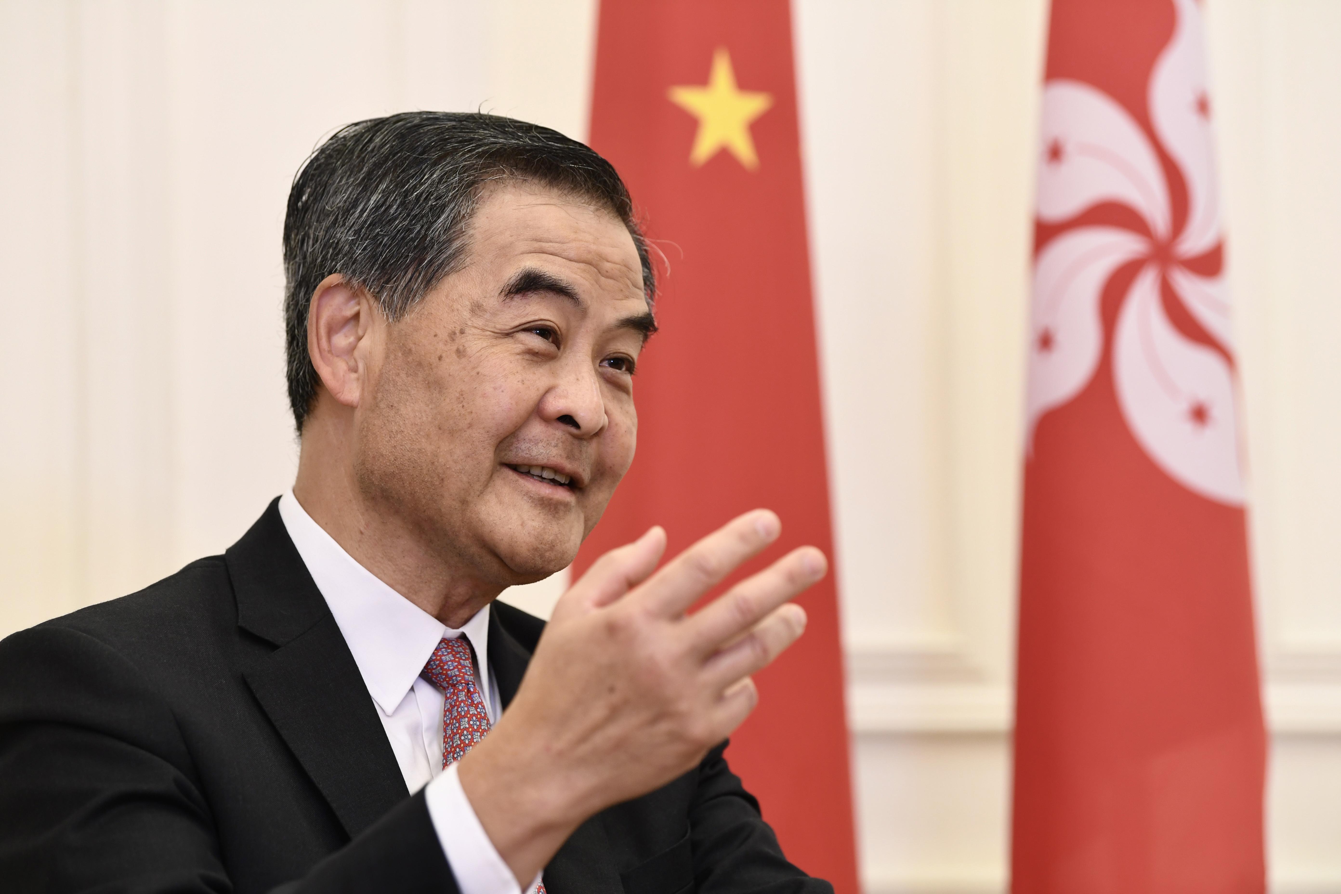 梁振英（中新社資料圖片）