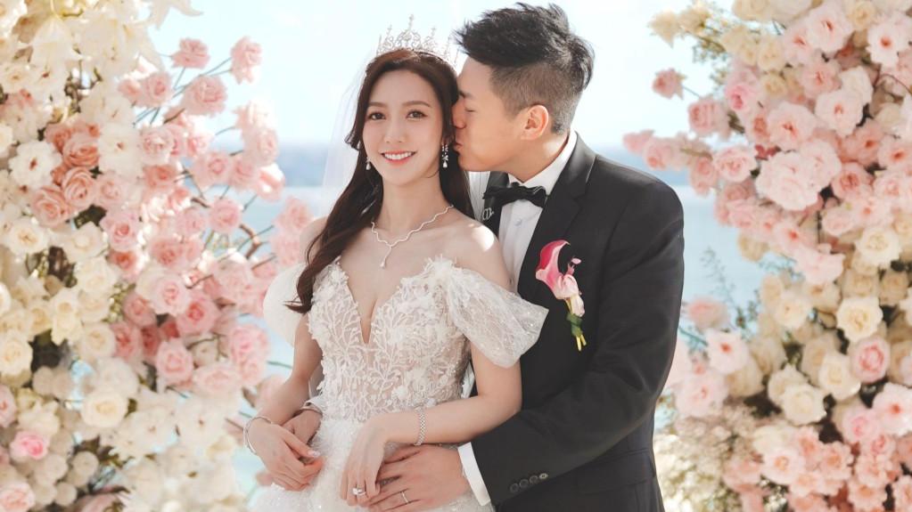 何依婷峇里婚禮照曝光 與老公煙花下親吻︰餘生請多多指教