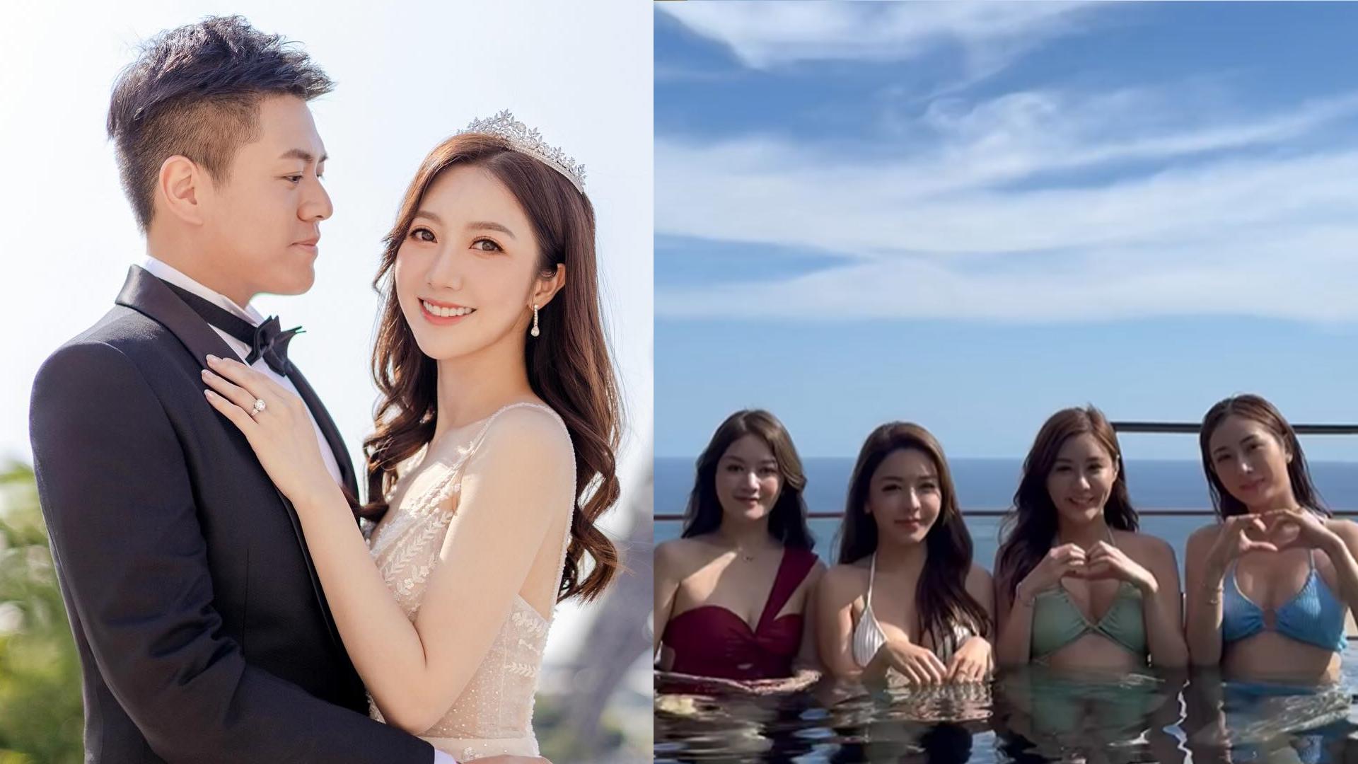 何依婷結婚｜姊妹團輪流晒火辣泳照 樂易玲攜囝囝飛峇里觀禮