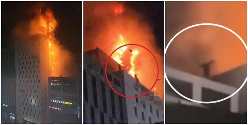 南韓仁川市中心一間酒店昨日（17日）晚上發生火警，至少54傷送院，有民眾從酒店屋頂跳往毗鄰大樓逃生