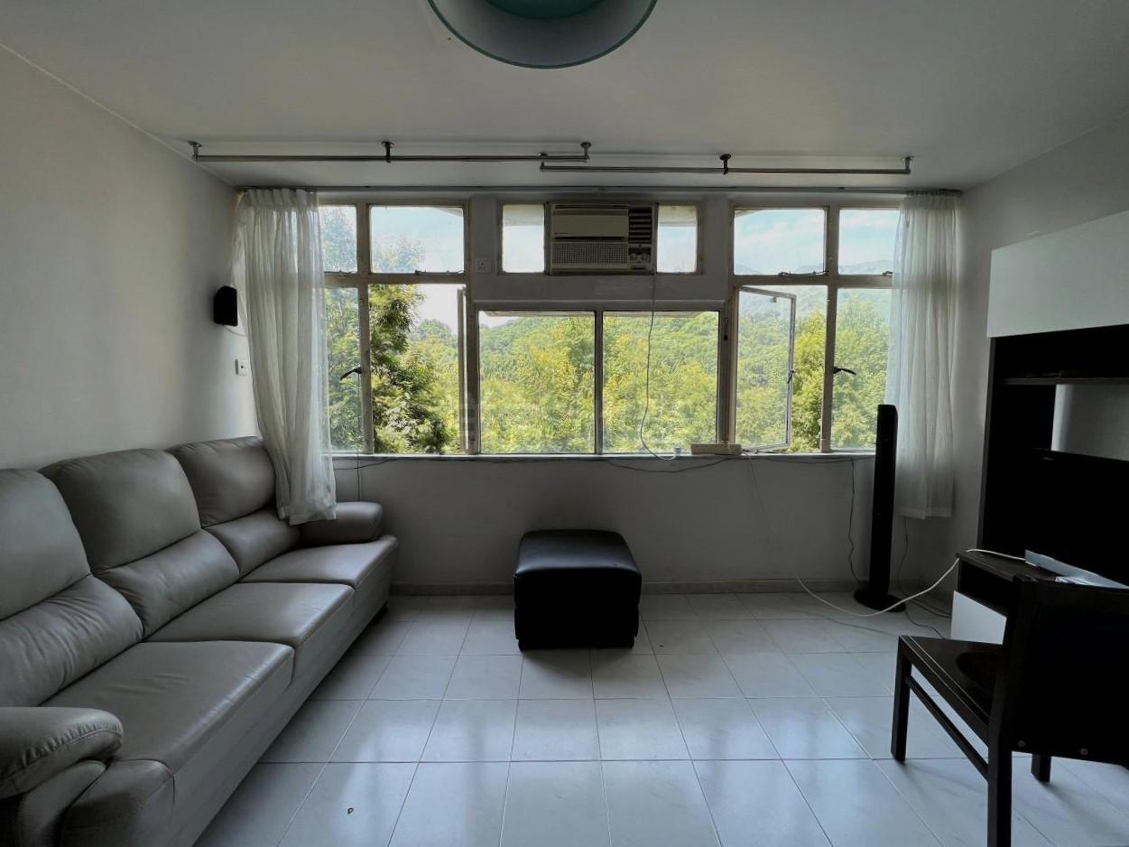 大廳寬敞實用，面向翠綠山巒，景致開揚吸引。(代理提供)