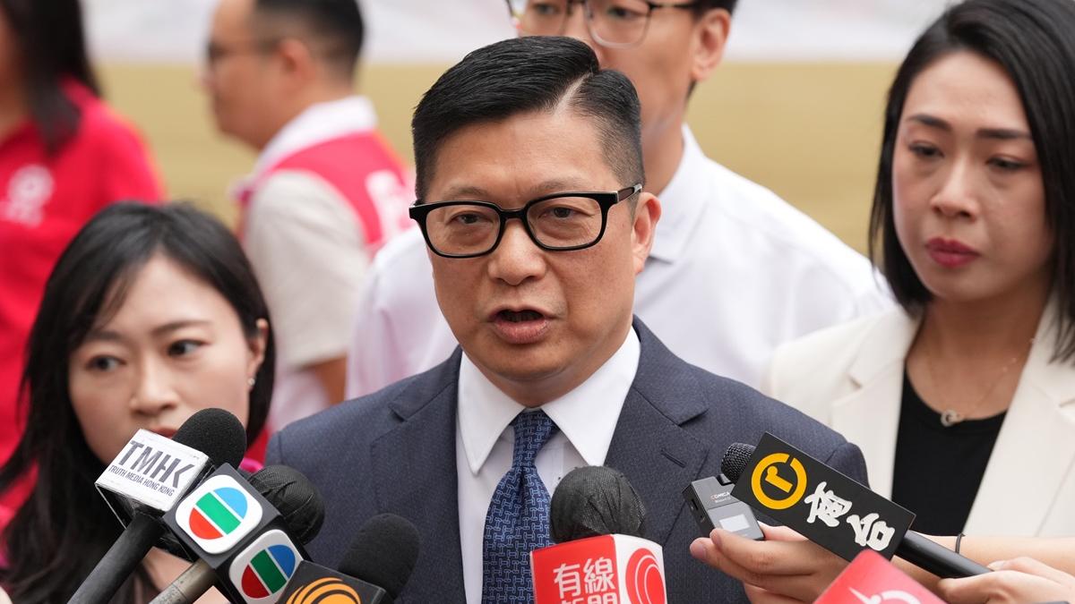 鄧炳強批評周庭出賣誠信製造光環。(資料圖片／陳奕釗攝)