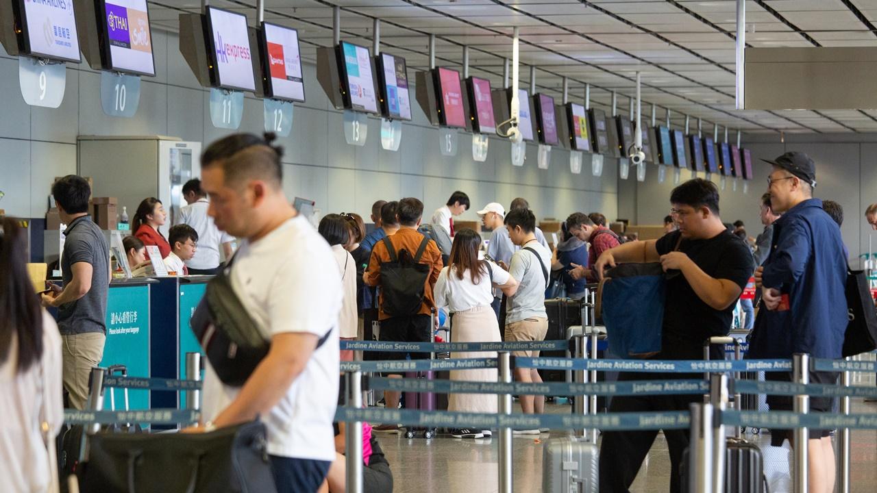 機場快綫香港站市區預辦登機服務暫停，直至另行通告。(資料圖片)