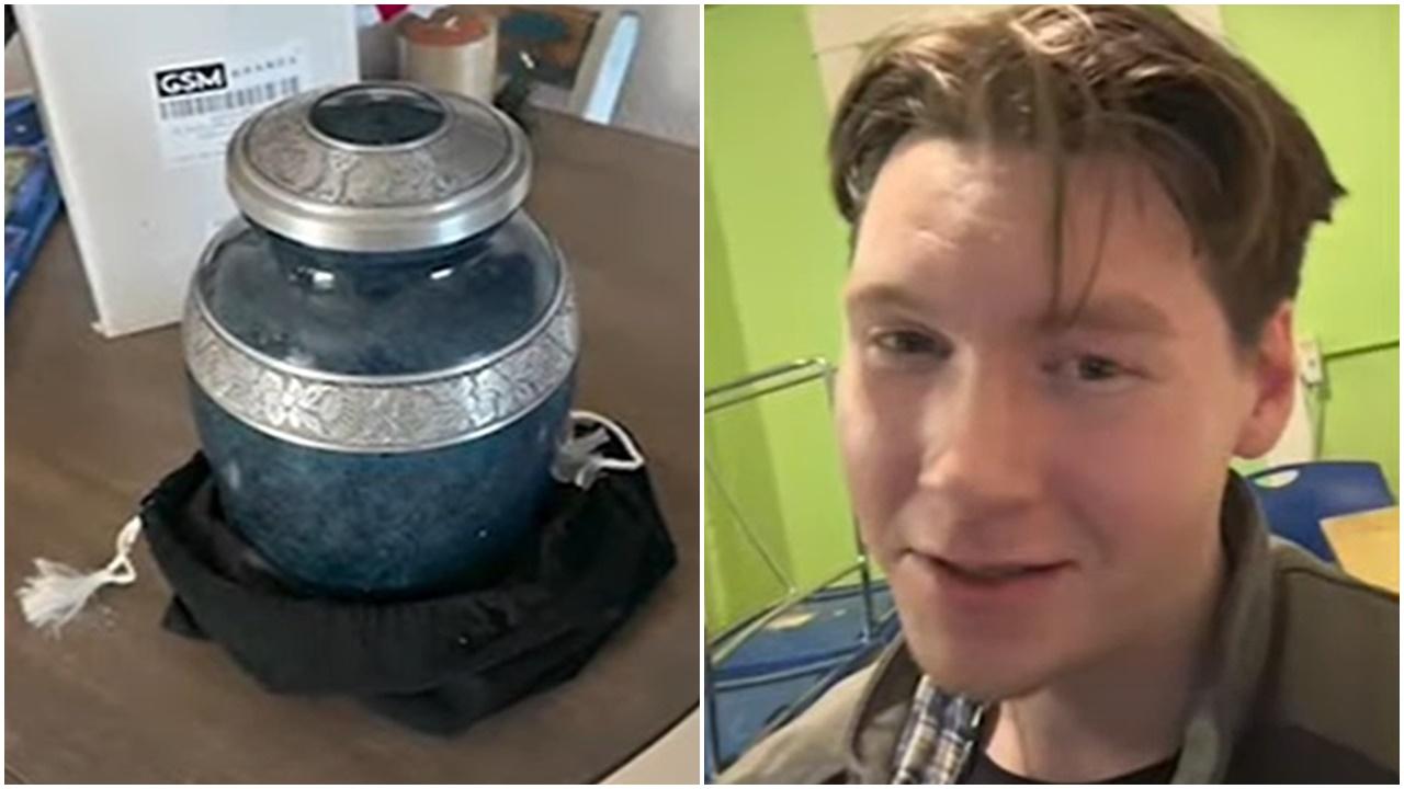 父母收兒子骨灰家中供奉3個月，驚悉人仲生勾勾。(YouTube)