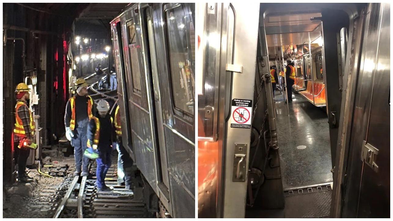 紐約地鐵兩列車相撞出軌，最少24人傷3綫暫停服務。