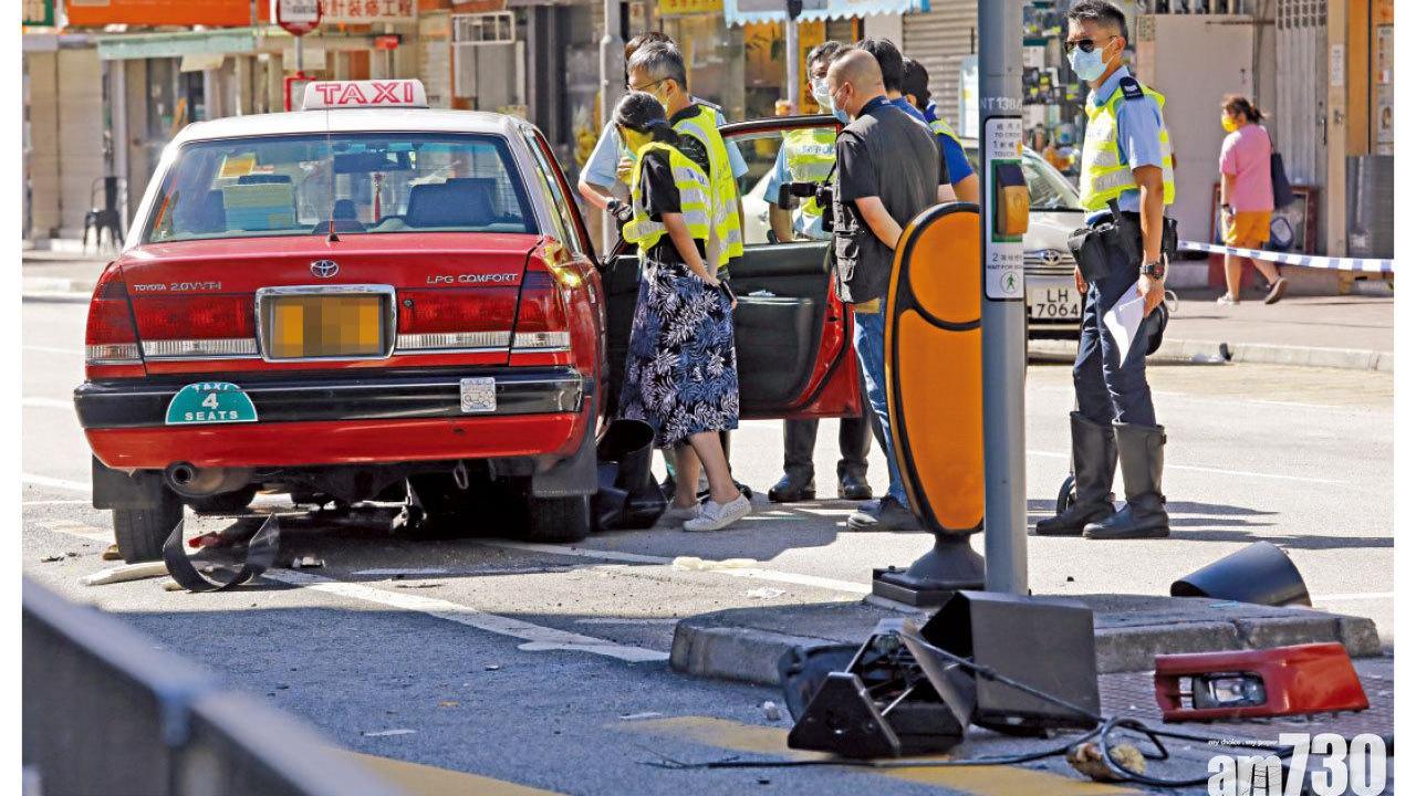 的士剷上大埔廣福道安全島致兩死　的士司機認誤殺等罪押後判刑