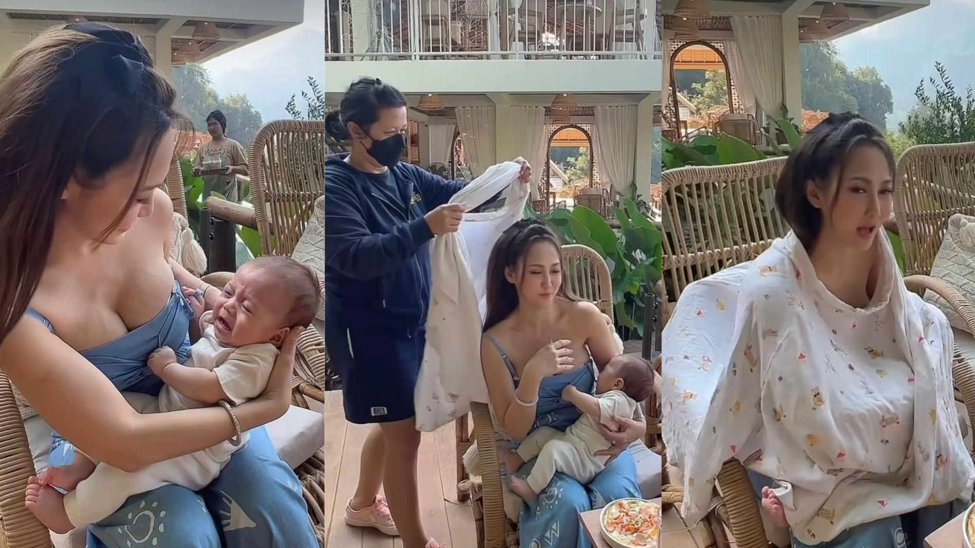 泰國名媛Numwan戶外餵母乳 公開影片引起熱議