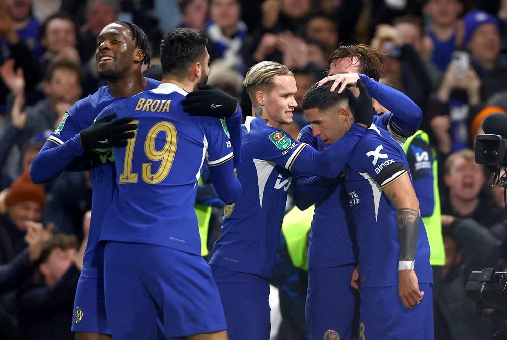 車路士在聯賽盃大勝米杜士堡晉級決賽。(路透社)