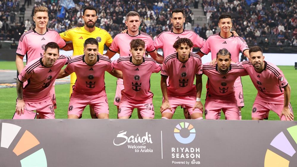 國際邁亞密到沙特進行首場友賽對希拉爾。(路透社)