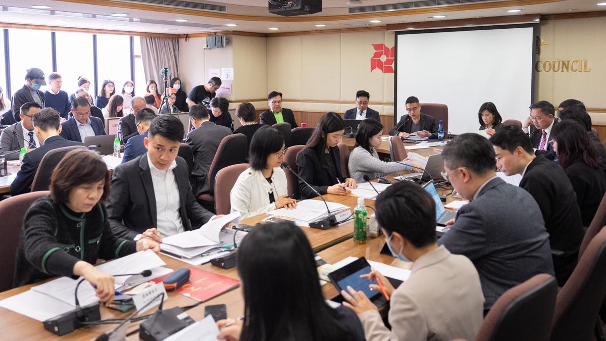 油尖旺區議會今日召開首次大會。(林靄怡攝)