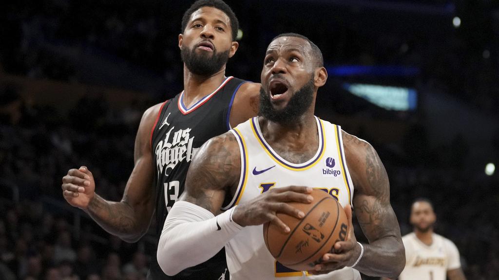 勒邦占士為湖人攻入25分。(美聯社)