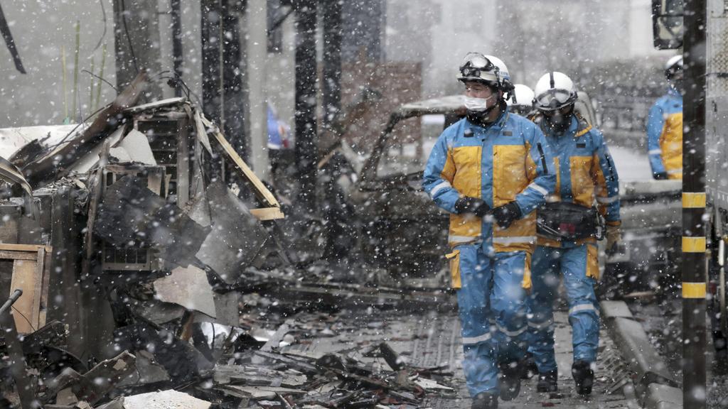 輪島市災區。(美聯社)