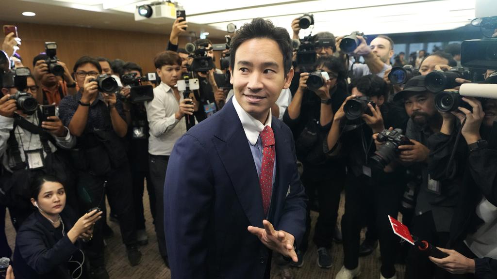 泰國前進黨黨魁皮塔。(美聯社)