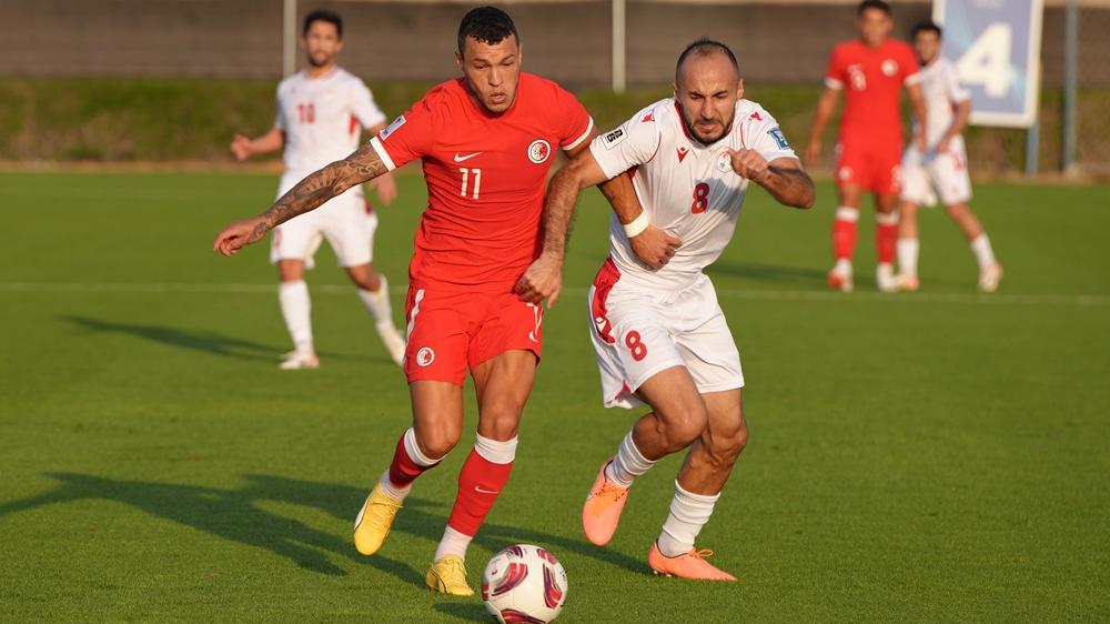 艾華頓為香港隊一度追平。(香港足總圖片)