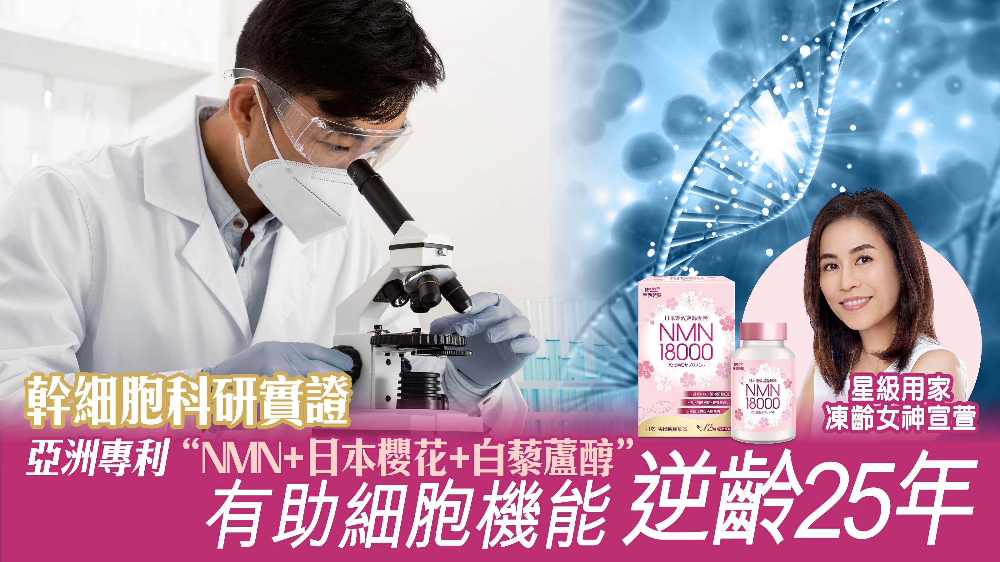 突破性幹細胞科研權威驗證｜日本樂敦逆齡煥顏NMN 18000 No.1提升抗老因子#