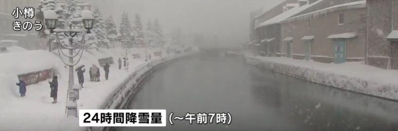 小樽市大雪紛飛。(互聯網)