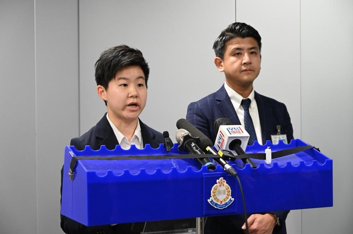 陳倩怡(左)呼籲市民，不要在寓所或店舖內擺放大量現金。