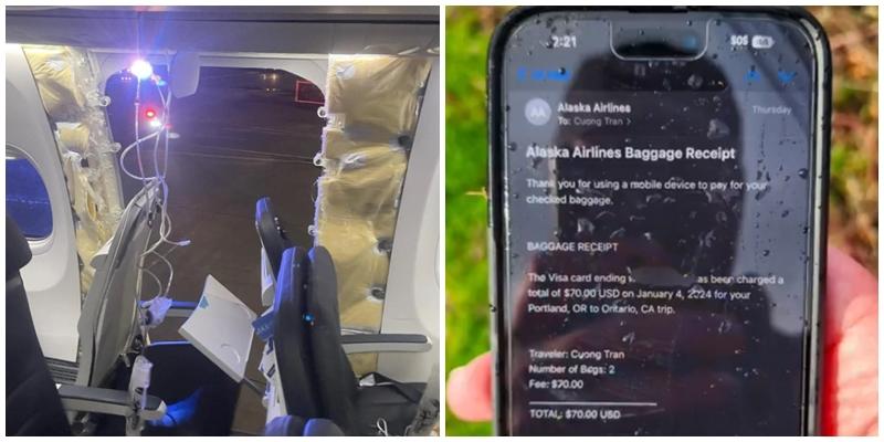 波音737 MAX9飛脫機門墜民宅後園  公路旁發現吸出機外電話 