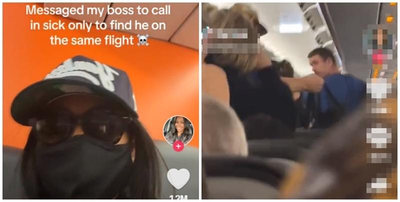 澳洲女子索爾斯(Leila Soares)日前在TikTok表示，她向主管發訊息請了病假，後來前往搭飛機，沒想到飛機抵目的地時，竟發現主管也在同一班飛機上。