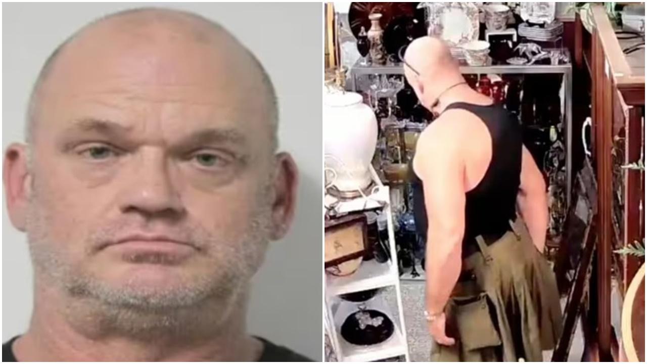 騎呢壯男將古董塞肛門又放回貨架，老闆娘翻睇CCTV崩潰報警。(YouTube)