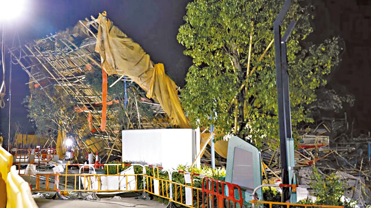 啟德地盤冧棚 兩死三傷