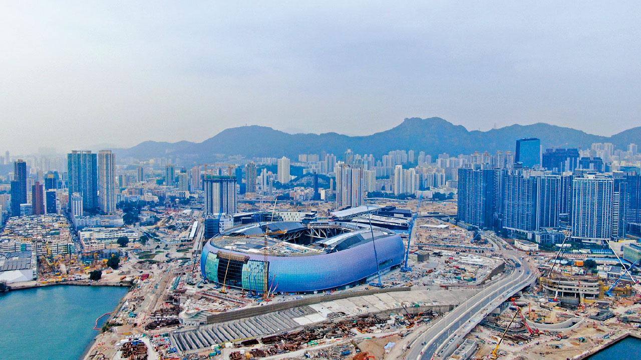 啟德體育園主場館外牆面板完成安裝 建造完工85% 料明年啟用
