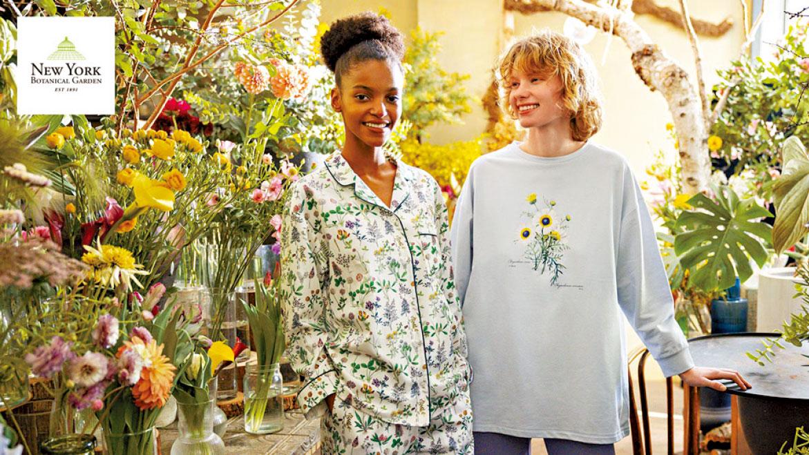 GU與紐約植物園合作推花卉睡衣