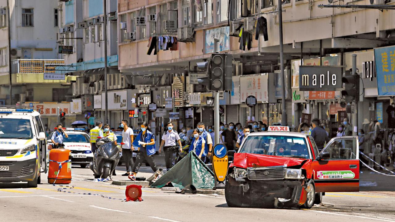 大埔廣福道的士剷上安全島釀2死 66歲司機誤殺罪成囚8年