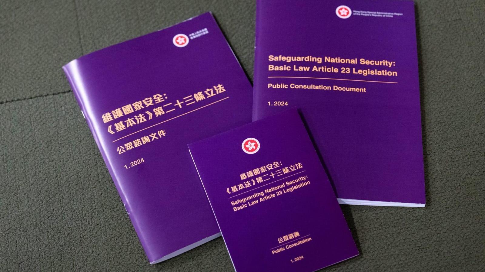 政府正就23條立法展開公眾諮詢。(資料圖片/林靄怡攝)