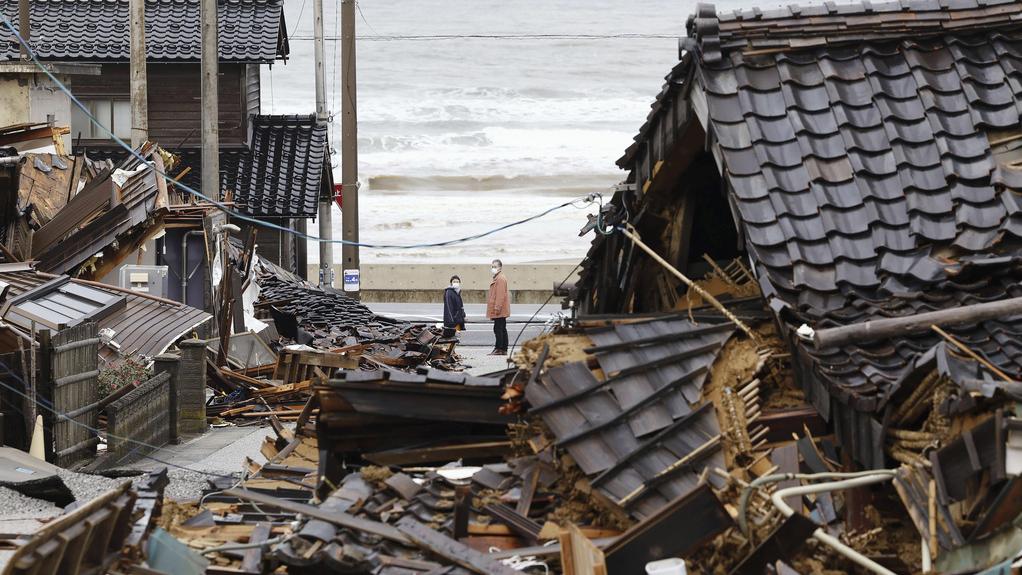 石川縣災區有大量廢棄物有待處理。(資料圖片)