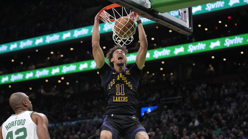 湖人以114:105擊敗塞爾特人。(美聯社)