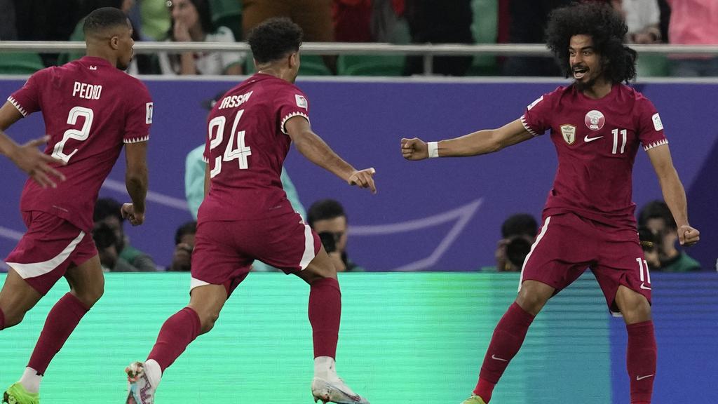 亞洲盃｜卡塔爾反勝伊朗晉決賽，王牌球星阿菲夫技驚四座。（美聯社）