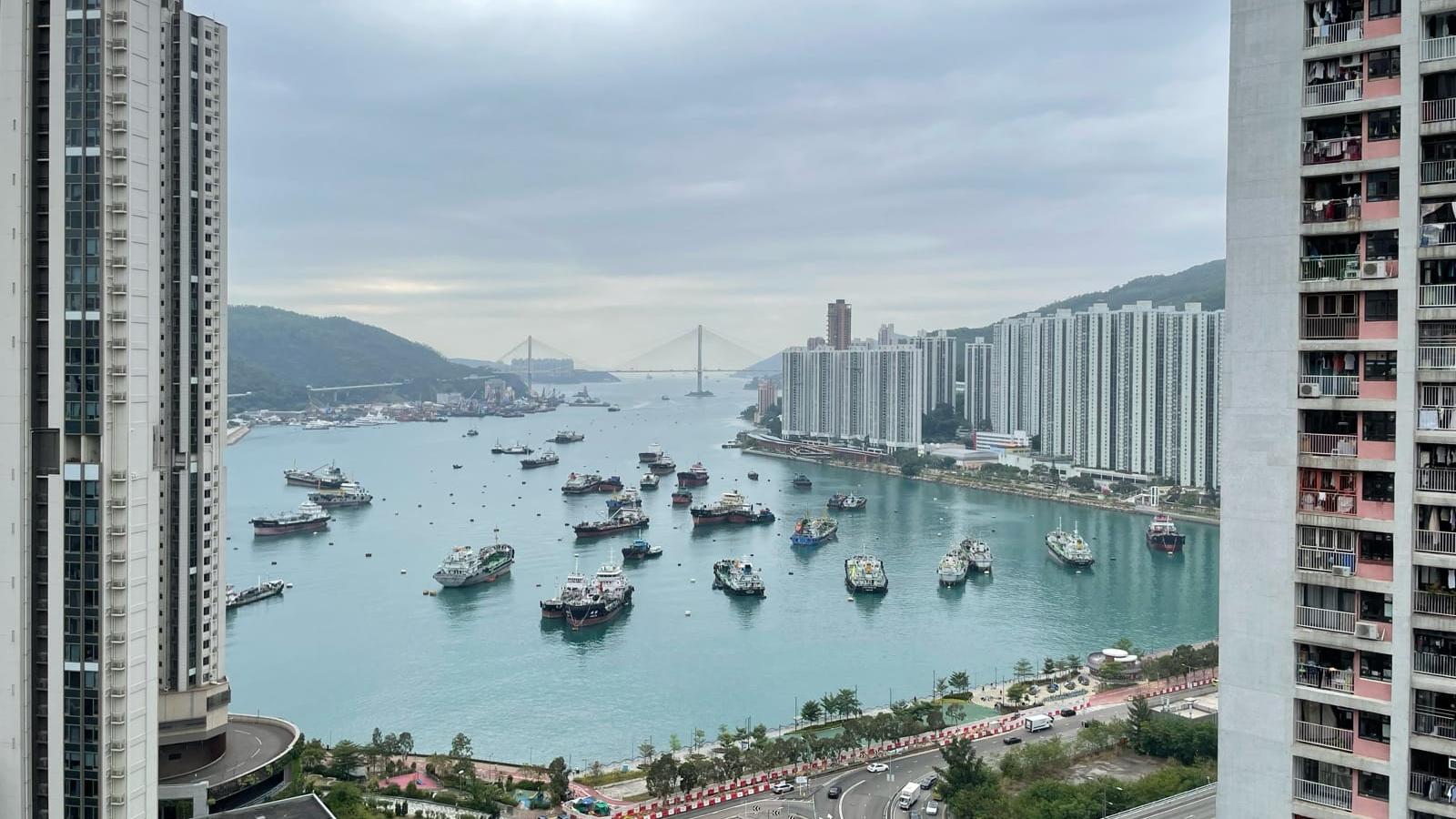 單位眺望汀九橋海景，景觀開揚吸引。(代理提供)