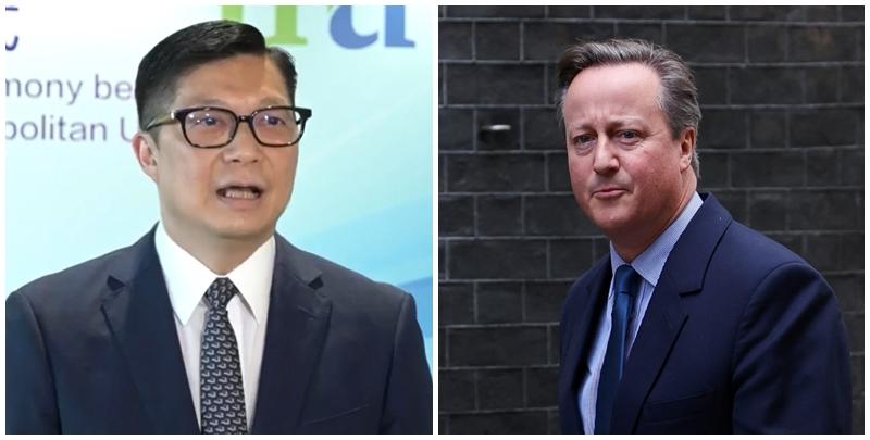 23條立法｜鄧炳強不滿卡梅倫錯誤言論 促英方停止干預香港事務