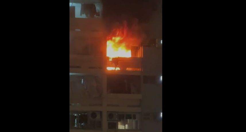 網上片段可見，單位火勢猛烈。(影片截圖)