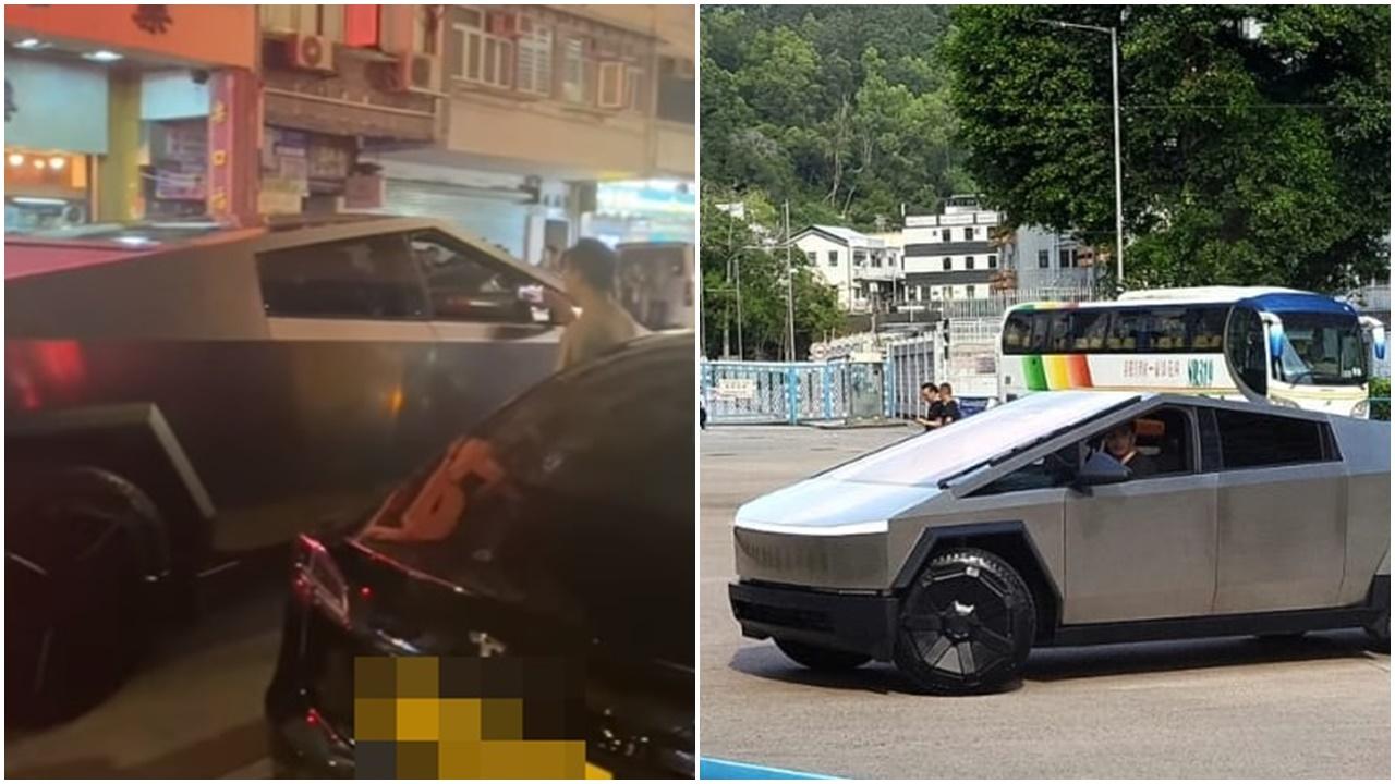 Tesla Cybertruck現身九龍城，網民：應該要考貨車牌。