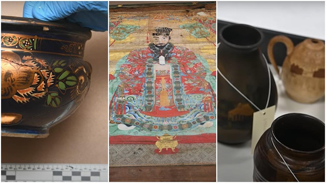 二次戰老兵遺物驚見沖繩古文物，22件珍品將歸運日本。(YouTube)