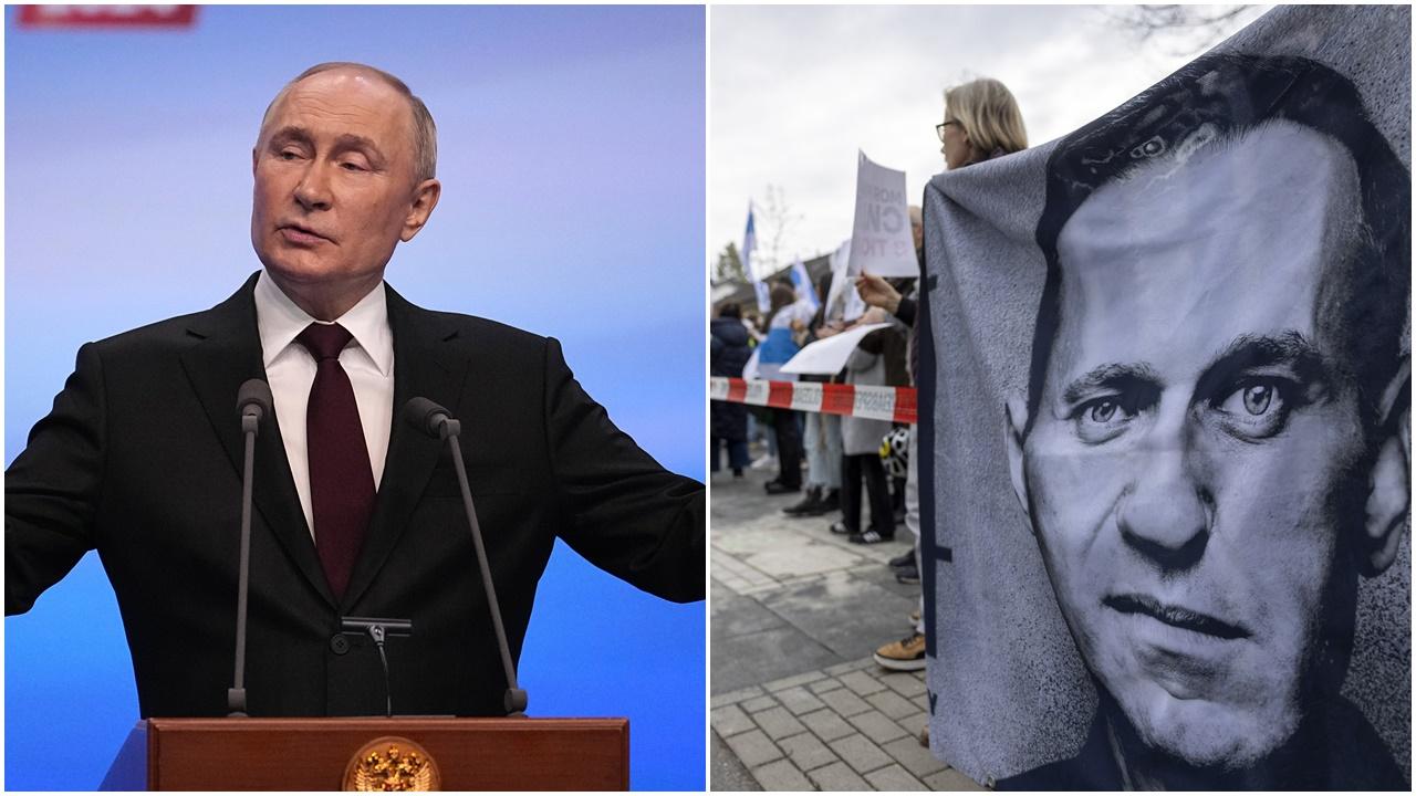 俄羅斯大選，普京得票逾87%篤定連任總統，親證同意納瓦爾尼換囚協議。(AP)