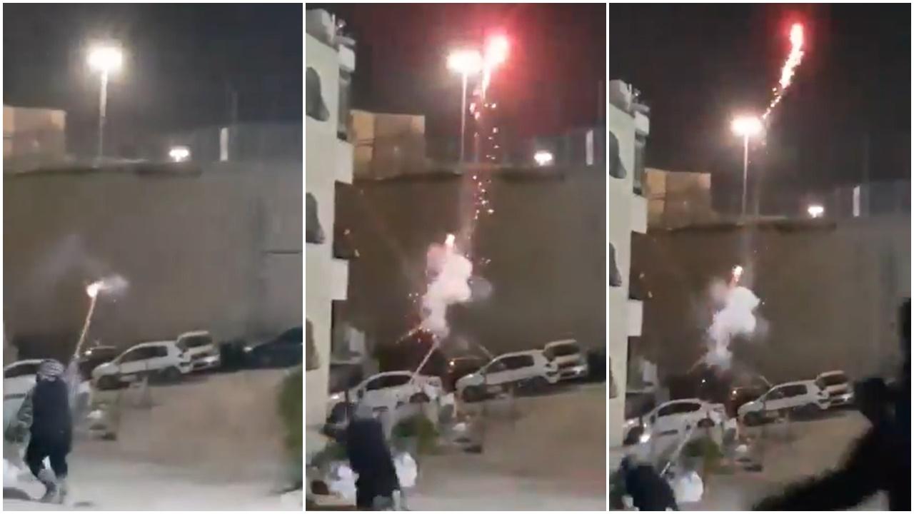 以巴衝突中，一名12歲巴勒斯坦男童手持煙火，遭以色列邊境警察遭擊斃。(X)