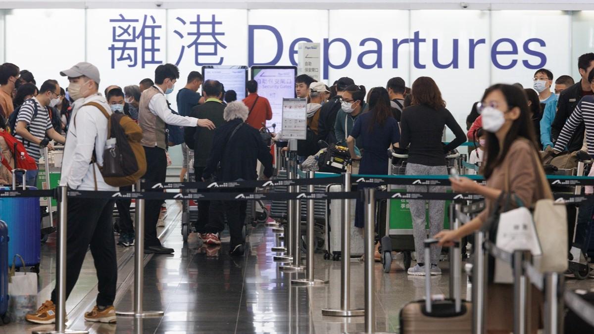 香港國際機場離境層。(資料圖片)