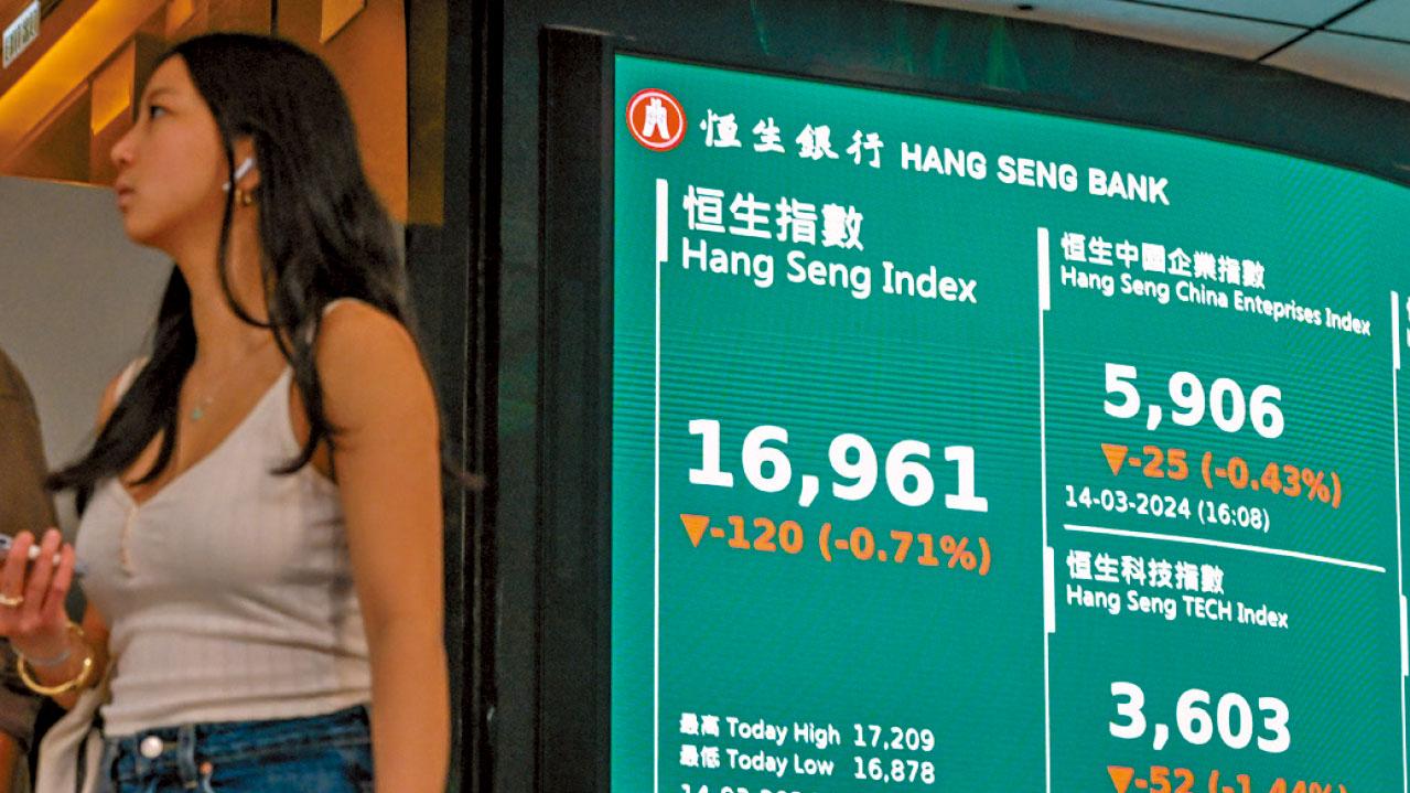 恒指跌120點失萬七 本月日均成交飆兩成