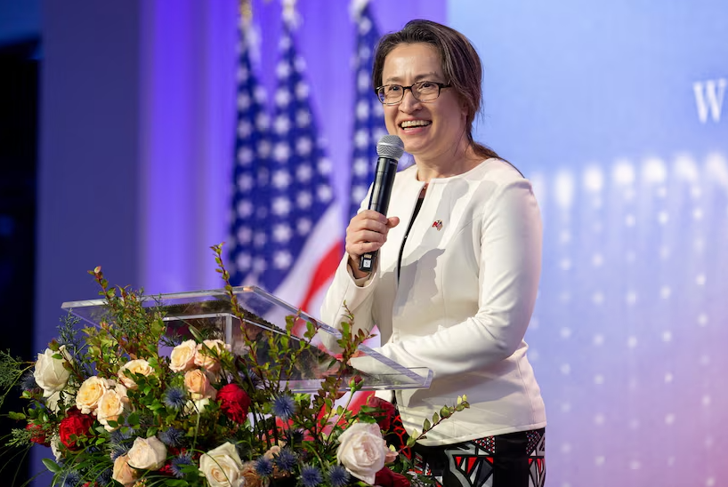 曾出任台北駐美代表的蕭美琴本周抵達美國低調訪問數日，包括收拾個人物品。(路透社資料圖片)