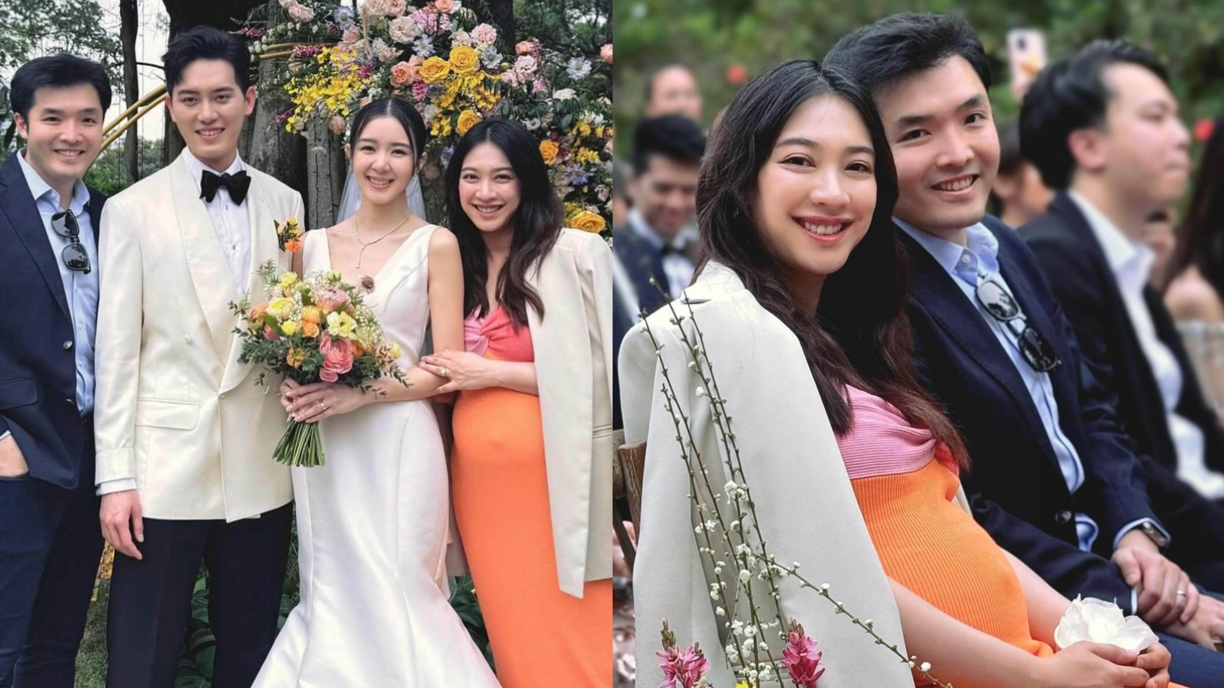 朱千雪挺巨肚出席麥明詩婚禮　網民憑一點估BB性別   